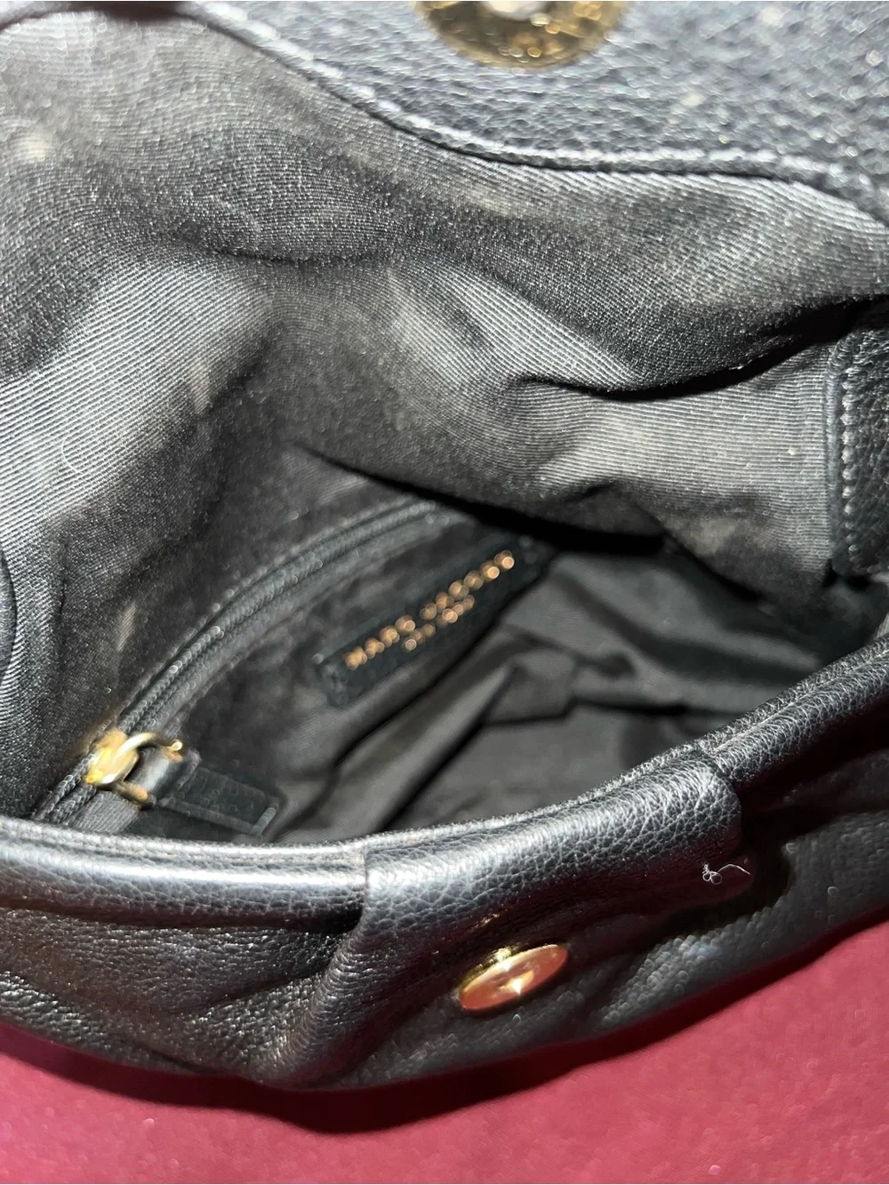 Marc Jacobs Black Pebbled Leather Crossbody Bag